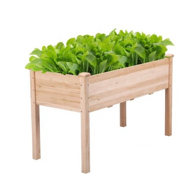 Wooden garden decor flower planter multiple raised  box stander