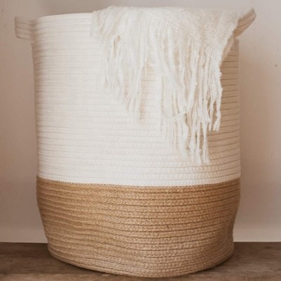 Natural Plus Seagrass Belly Woven Organizer plant basket