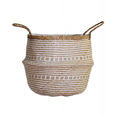 Mix Handwoven Natural Seagrass basket with handles