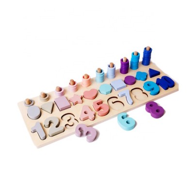 Wooden gift game toy educational shape color puzzle sorting