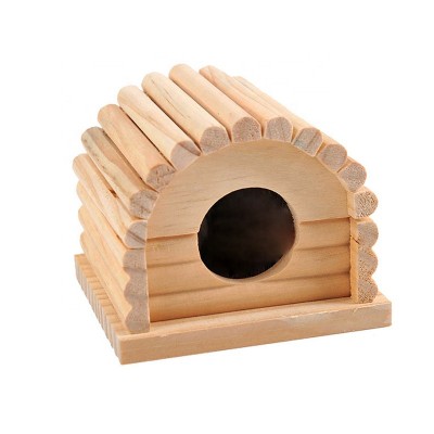 Wooden hamster hut natural small pet house hamster cage